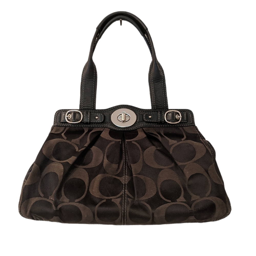 COACH Signature Garnet Satchel Handbag #13906
